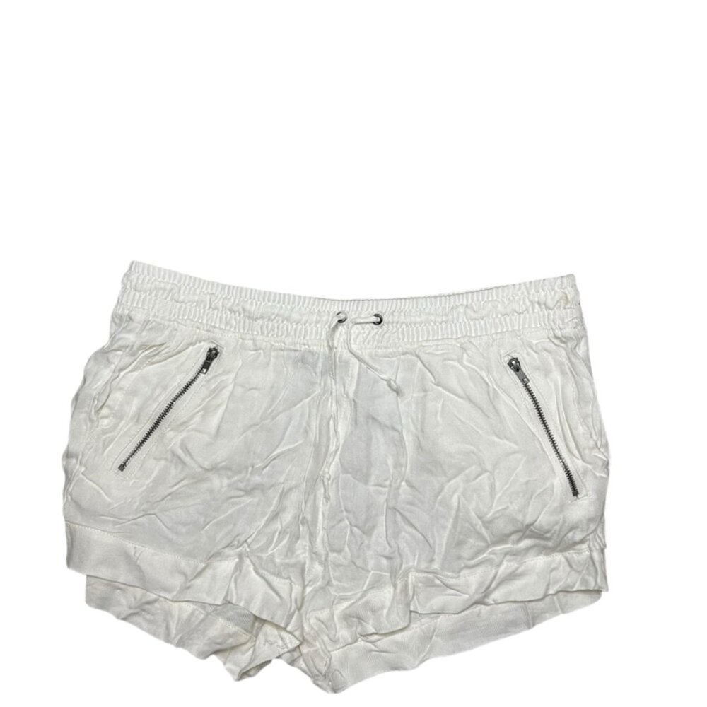 Ambiance Loose White Linen Shorts